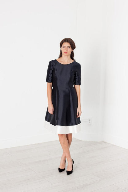 Tie Dress in Navy