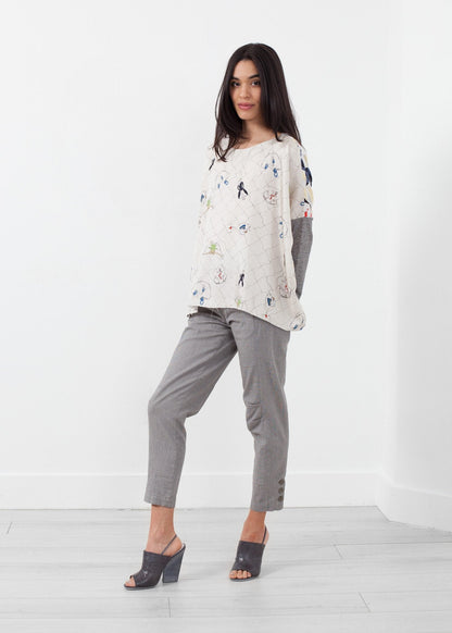 Long Sleeve Box Blouse